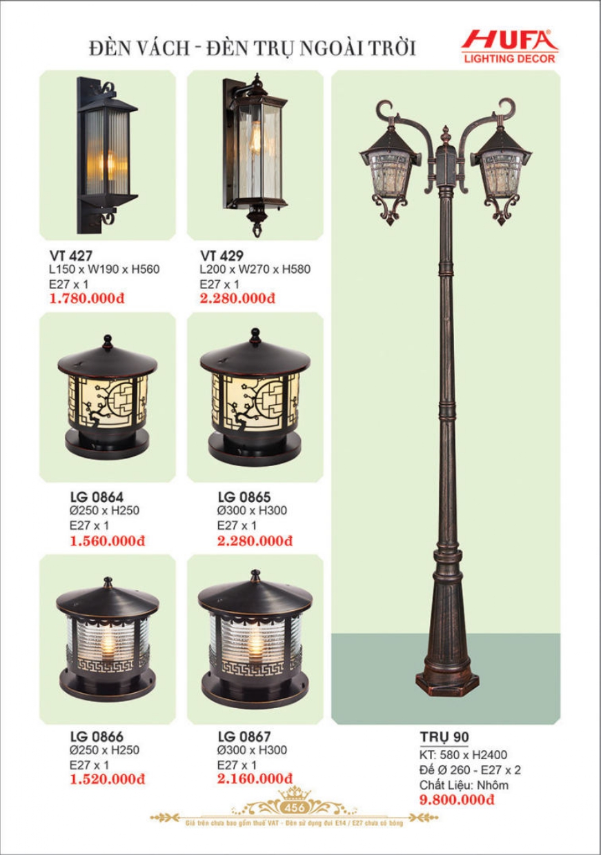 Bảng giá đèn trang trí HUFA